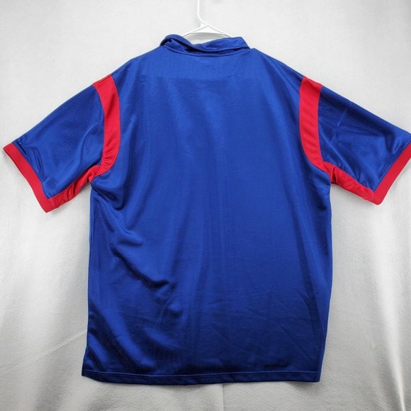 CHICAGO CUBS Shirt Men's Polo By Stiches Logo Blue Baseball Size Extra Large - Picture 9 of 12